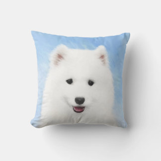 Coussin Peinture Samoyed Puppy - Jolie Art Original Chien