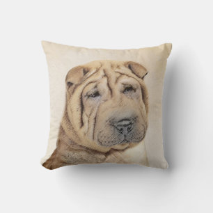 Coussin Peinture Shar Pei - Cute Original Chien Art