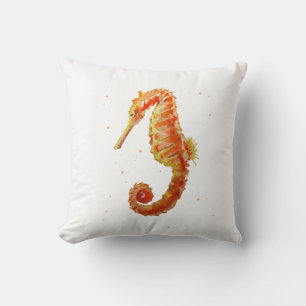 Coussin Peinture sur hippocampe sous l'oreiller marin