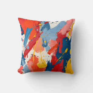 Coussin Peinture texturée colorée Art.Décoratif