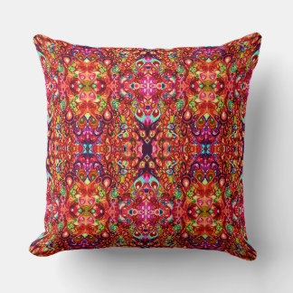Coussin Peinture tourbillonnante abstraite colorée mignonn