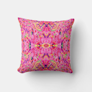 Coussin Peinture tourbillons abstraits colorés mignons