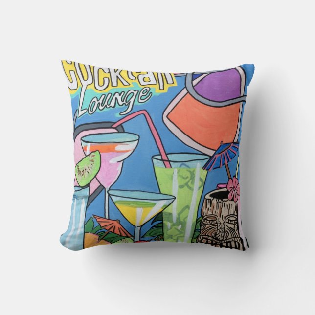 Coussin Peinture tropicale de salon de mod Tiki de la (Recto)