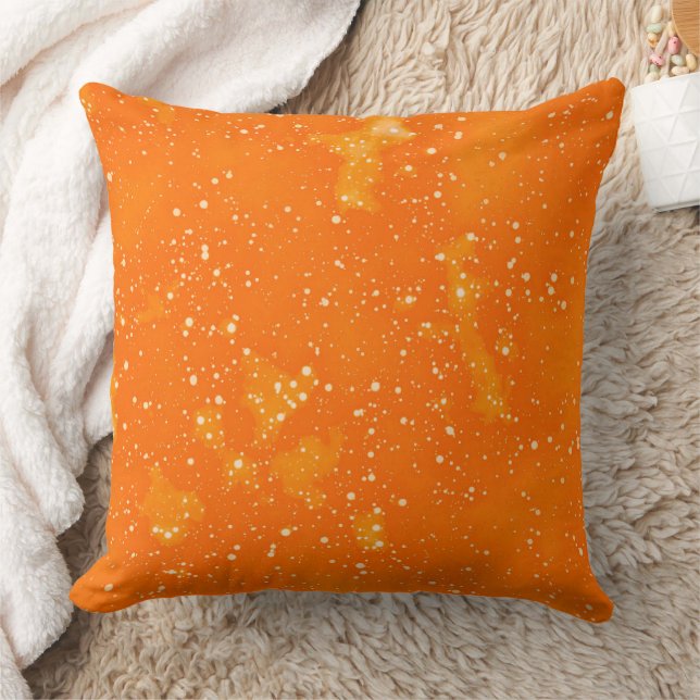Coussin Peintures à l'aquarelle orange Speckle (Couverture)