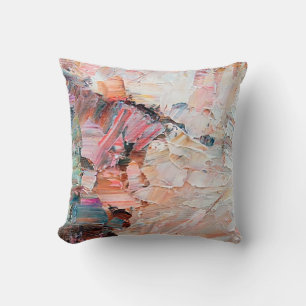 Coussin Peintures et reliefs à l'huile de pâte gaufrée. 