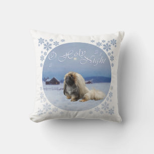Coussin Pékinois Ô Nuit Sainte