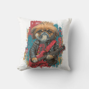 Coussin Pékinois Punk Rock ï¿½ Chien Rebelle