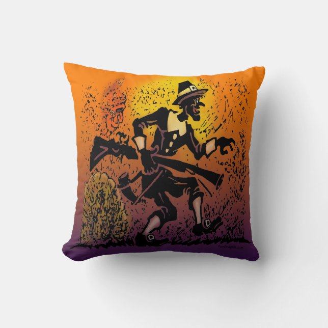 Coussin Pèlerin de Thanksgiving (Recto)