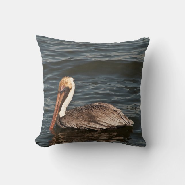 Coussin Pélican Brown (Pelecanus occidentalis) (Recto)