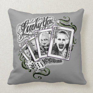 Coussin Peloton de suicide   "chanceux vous" cartes de jeu