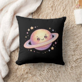 Coussin Peluche Kawaii Planète Saturne Espace (Couverture)