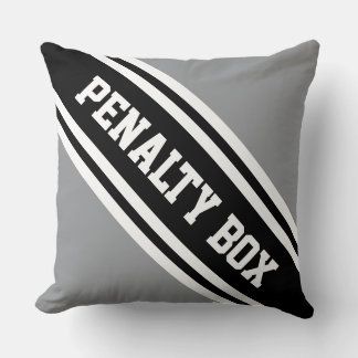 Coussin PENALTY BOX Fun Athletic Black White Gray Stripes