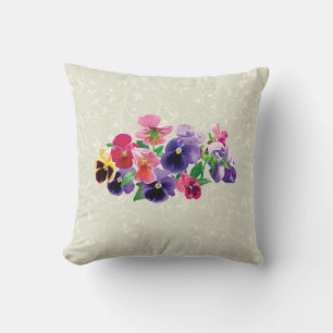 Coussin Pensées en pastel