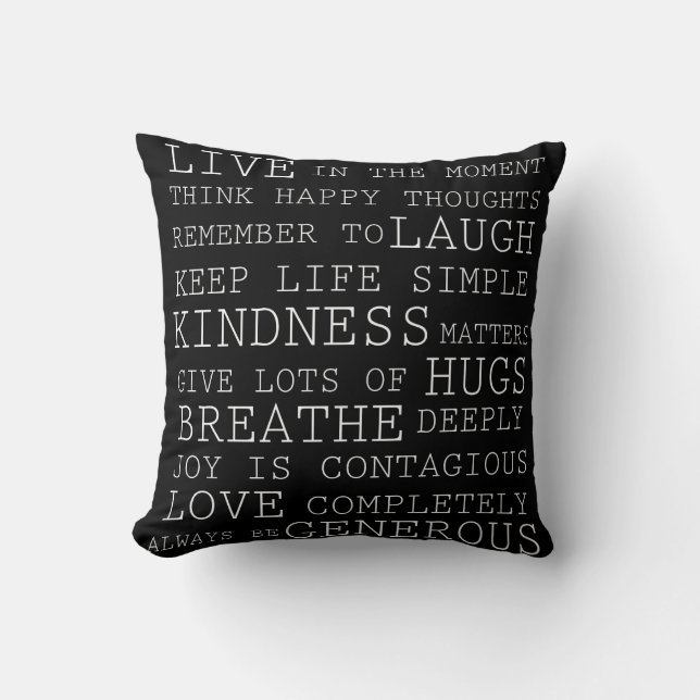 Coussin Pensées positives (Recto)