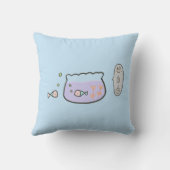 Coussin Penser à la liberté Dessin mignon de poisson (Verso)