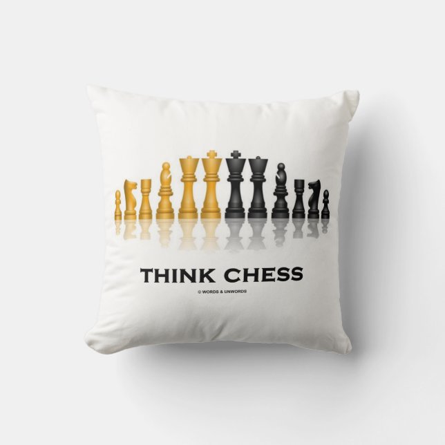 Coussin Penser Échecs Reflet Échecs Conseils d'Échecs (Recto)