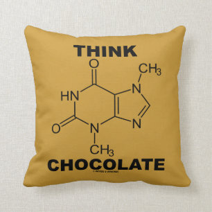 Coussin Pensez le chocolat (la chimie de molécule de