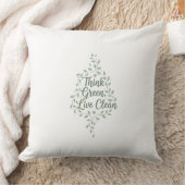 Coussin Pensez vert, vivez propre (Couverture)