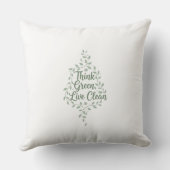 Coussin Pensez vert, vivez propre (Verso)
