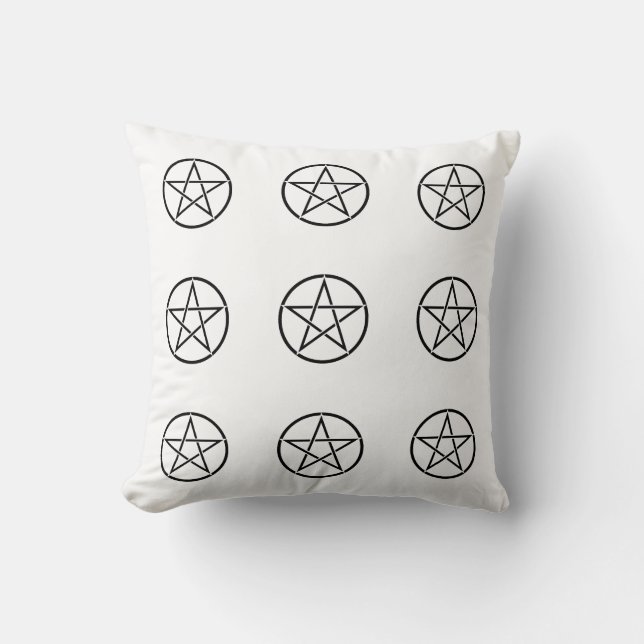 Coussin Pentacle Wiccan (Pentagramme) Lève (Recto)