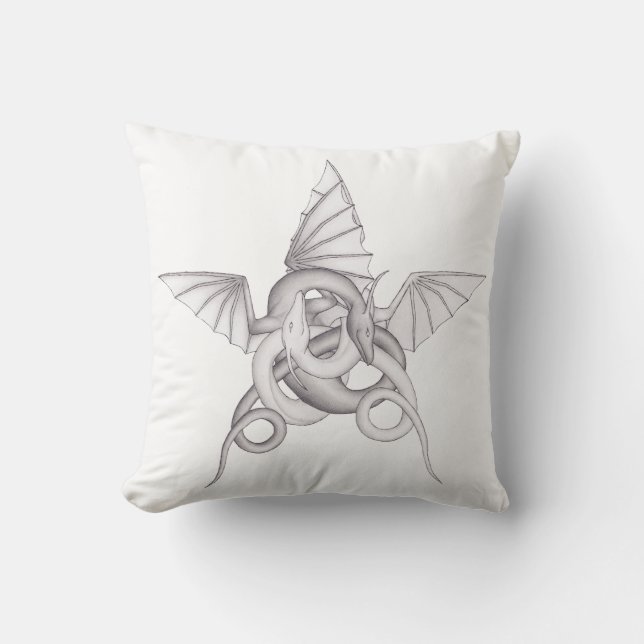 Coussin Pentagone étoilé de dragon (Recto)