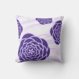 Coussin Peonées ultraviolettes sur Arrière - plan Lilac so