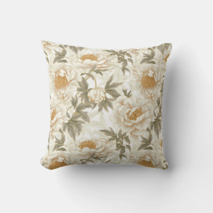 Coussin Peony blanc