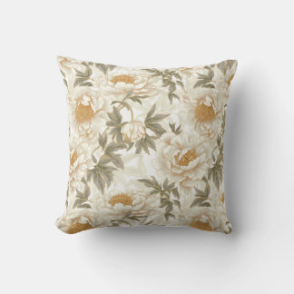 Coussin Peony blanc