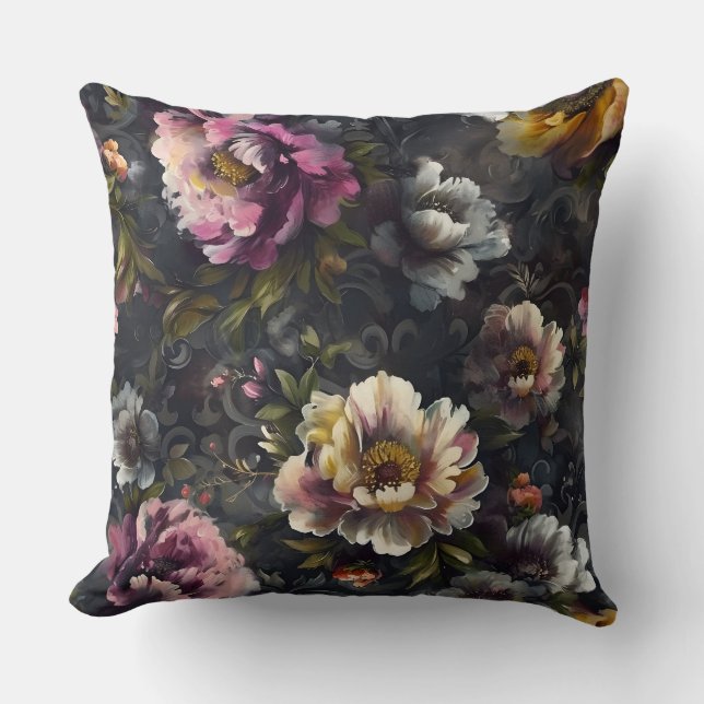 Coussin Peony Noel Botanique (Recto)