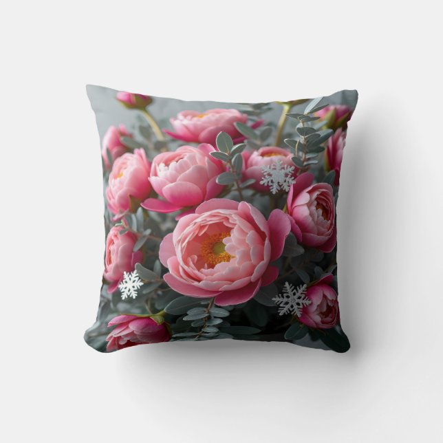 Coussin Peony Winter (Recto)