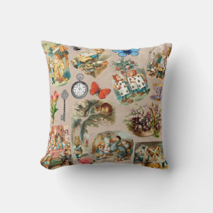 Coussin Pépinière Alice Colorée Classique Wonderland 1800s