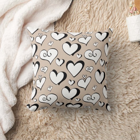 Coussin Pépinière Coeurs Beiges (Couverture)