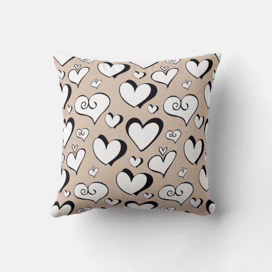 Coussin Pépinière Coeurs Beiges (Verso)