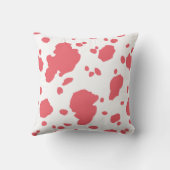 Coussin Pépinière de vache rose motif nom personnalisé (Verso)