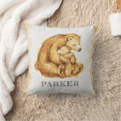 Coussin Pépinière d'ours personnalisée aquarelle (Couverture)