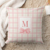 Coussin Pépinière monogramme classique rose (Couverture)