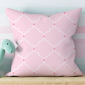 Coussin Pépinière Motif en treillis rose pâle