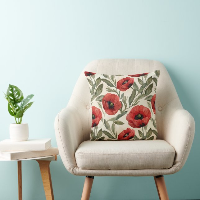 Coussin Pépites d'aquarelle Imprimer l'oreiller à lancer (Chaise)