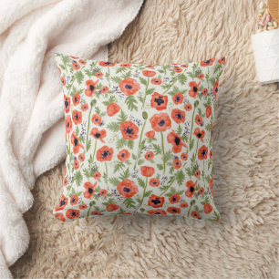 Coussin Pépites Orange Green Floral