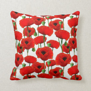 Coussin Pépites rouges modèle floral