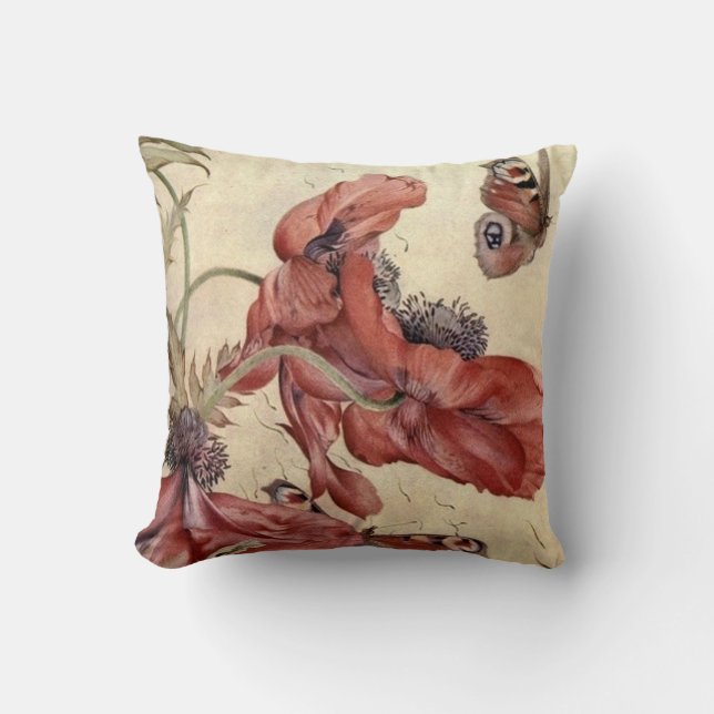 Coussin Pépites vintages et papillons (Recto)