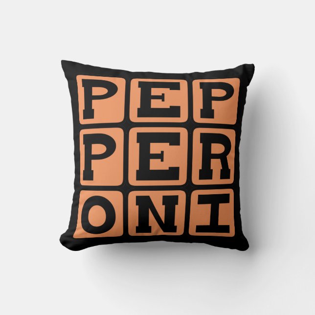 Coussin Pepperoni, garniture de pizza à la viande (Recto)