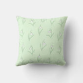 Coussin Perce-neige sur fond vert (Verso)