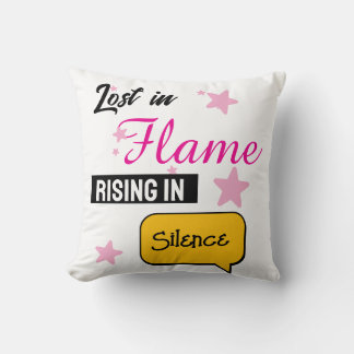 Coussin Perdu dans la flamme Montée en Silence Jetez l'ore
