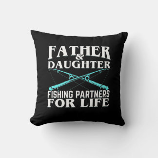 Coussin Père Fisher Et Fille Partenaire De Pêche