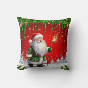 Coussin Père Noël à travers un pays des merveilles de Noël