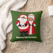 Coussin Père Noël afro-américain Mme Claus Noël (Couverture)