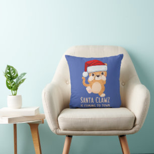 Coussin PÈRE NOËL CLAWZ VIENT À LA VILLE drôle X-mas