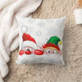 Coussin Père Noël et Elf Cute et drôle Caractères Pékin (Couverture)