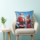 Coussin Père Noël et Mme Claus festifs (Chaise)